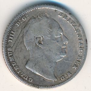 Великобритания 6 пенсов 1837 год