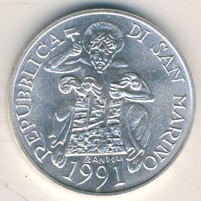 Сан-Марино 500 лир 1991 год - XXV летние Олимпийские Игры, Барселона 1992