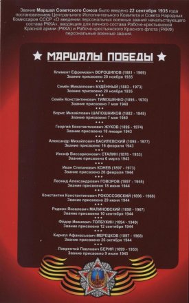 «Маршалы Победы» - Набор монет 1 рубль 2014 года + 10 руб. &quot;Никто не забыт&quot; в альбоме