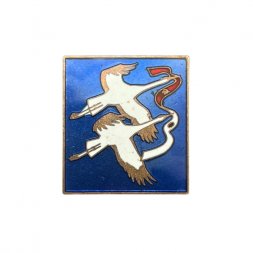 Значок Япония. Дружба Японии и СССР. Журавли. Ленинград, 1968 год