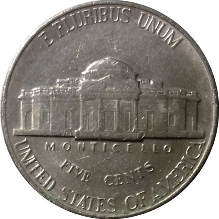 США 5 центов 1990 год - Томас Джефферсон (D)