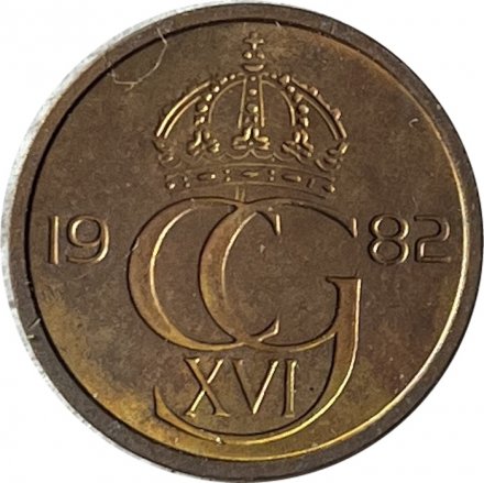 Швеция 5 эре 1982 год