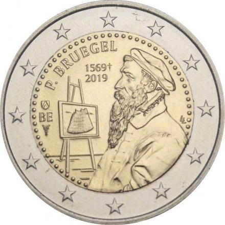 Бельгия 2 евро 2019 год - 450 лет со дня смерти Питера Брейгеля Старшего