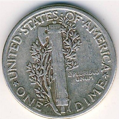 США 1 дайм (10 центов) 1945 год
