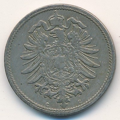 Германия 10 пфеннигов 1876 год (C)