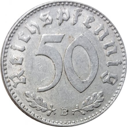 Третий Рейх 50 рейхспфеннигов 1943 год (B)