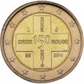 Бельгия 2 Евро 2014 год - 150 лет Бельгийскому красному кресту