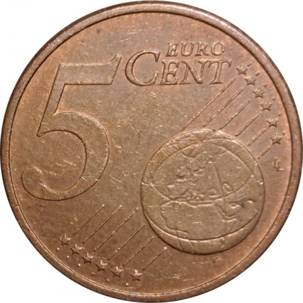 Германия 5 евроцентов 2002 год (G)