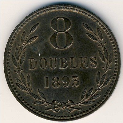 Гернси 8 дублей 1893 год