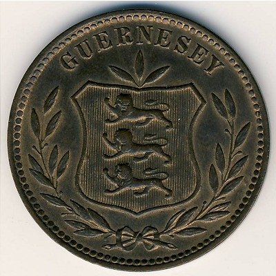 Гернси 8 дублей 1893 год