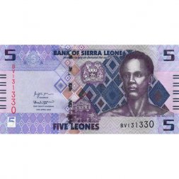 Сьерра-Леоне 5 леоне 2022 год - UNC