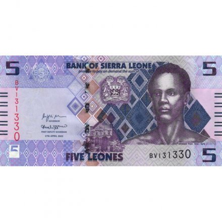 Сьерра-Леоне 5 леоне 2022 год - UNC
