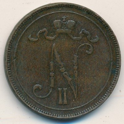 Финляндия 10 пенни 1895 год - VF