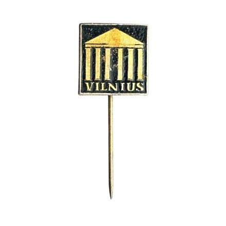Значок-иголка Литва. Вильнюс. Vilnius (чёрный)