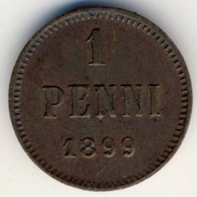 Финляндия 1 пенни 1899 год