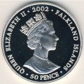 Фолклендские острова 50 пенсов 2002 год