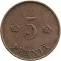 Финляндия 5 пенни 1922 год