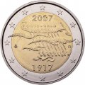 Финляндия 2 евро 2007 год - 90 лет провозглашения независимости