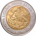 Мексика 1 песо 2015 год - Хохлатый сокол UNC