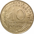 Франция 10 сантимов 1994 год - Марианна (&quot;Дельфин&quot; справа от года)