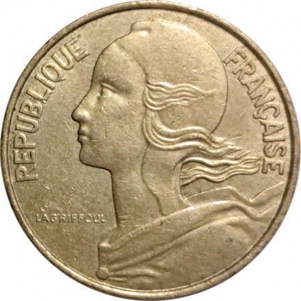 Франция 10 сантимов 1994 год - Марианна (&quot;Дельфин&quot; справа от года)