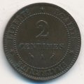 Франция 2 сантима 1896 год