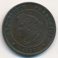 Франция 2 сантима 1896 год