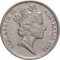 Австралия 5 центов 1988 год - Ехидна