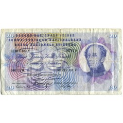 Швейцария 20 франков 1974 год  - F