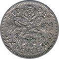 Великобритания 6 пенсов 1962 год