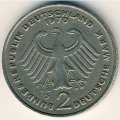 ФРГ 2 марки 1970 год (D) - Конрад Аденауэр, 20 лет Федеративной Республике (1949-1969)