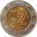 Мексика 2 песо 2018 год - Хохлатый сокол