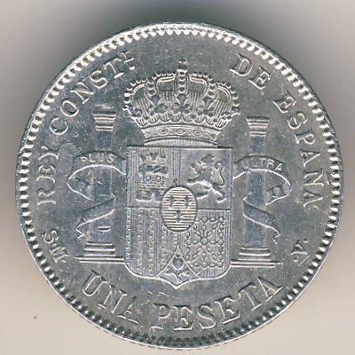 Испания 1 песета 1901 год