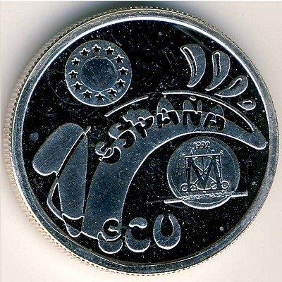 Испания 1 экю 1992 год