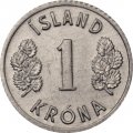 Исландия 1 крона 1980 год 