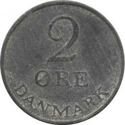 Дания 2 эре 1957 год - Король Фредерик IX 