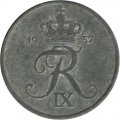 Дания 2 эре 1957 год - Король Фредерик IX 