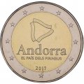 Андорра 2 евро 2017 год - Андорра - страна в Пиренеях