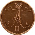 Финляндия 1 пенни 1891 год - Александр III (1881 - 1894) - XF
