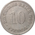 Германия 10 пфеннигов 1900 год (D)