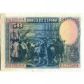 Испания 50 песет 1928 год - Диего Веласкес. Картина «Сдача Бреды» - XF