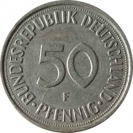 ФРГ 50 пфеннигов 1986 год (F)