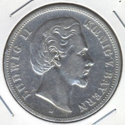 Бавария 5 марок 1876 год