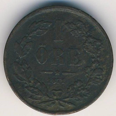 Швеция 1 эре 1871 год
