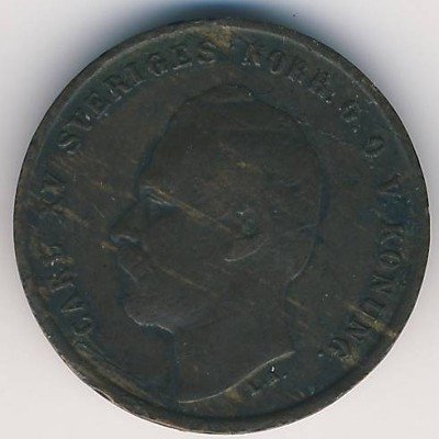 Швеция 1 эре 1871 год