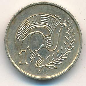 Кипр 1 цент 1992 год