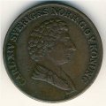 Швеция 1 скиллинг 1842 год