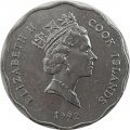 Острова Кука 1 доллар 1992 год (круг с волнообразным краем)