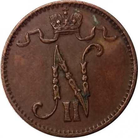 Финляндия 1 пенни 1915 год - XF-