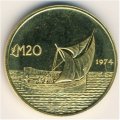 Мальта 20 фунтов 1974 год